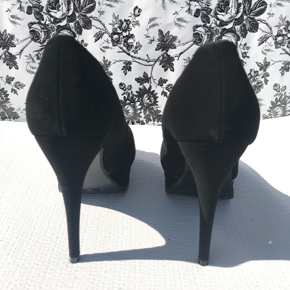 NEW Black Peep Toe Pumps - Picture 3 of 10